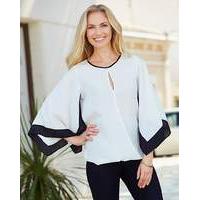 joanna hope contrast trim blouse