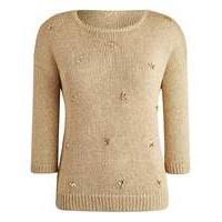 JOANNA HOPE Metallic Embellished Jumper