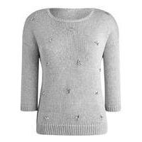 JOANNA HOPE Metallic Embellished Jumper