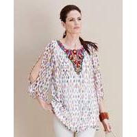 JOANNA HOPE Embellished Print Tunic