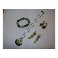 Job Lot of Green Costume Jewellery