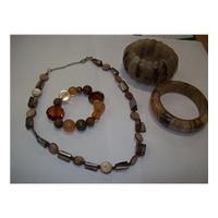 Job Lot of Brown Tone Costume Jewellery