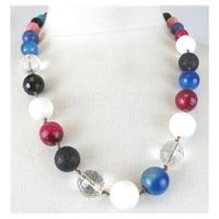 Joules multi-coloured round bead necklace