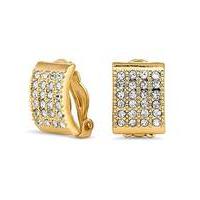 Jon Richard crystal pave square earring