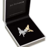 Jon Richard multi tone butterfly brooch