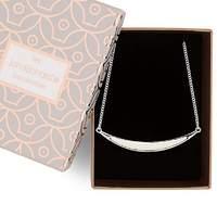 jon richard cream curved bar necklace