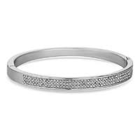 Jon Richard silver micro pave bangle