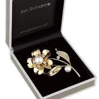 Jon Richard pearl flower brooch