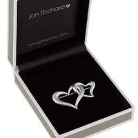Jon Richard linked heart brooch