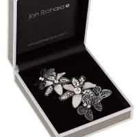 Jon Richard Floral butterfly brooch