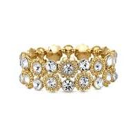 Jon Richard gold crystal floral bracelet