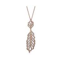 Jon Richard pave feather necklace