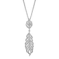 Jon Richard crystal feather necklace