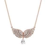 Jon Richard pave angel wing necklace