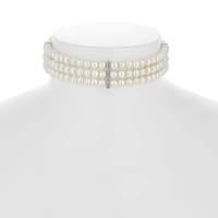 Jon Richard triple pearl choker necklace