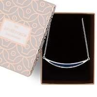 jon richard blue curved bar necklace