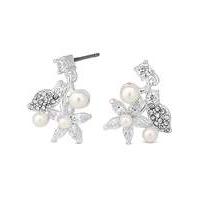 Jon Richard Silver pearl floral earring