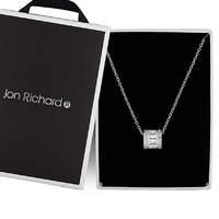 Jon Richard silver barrel necklace