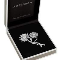 Jon Richard flower crystal brooch