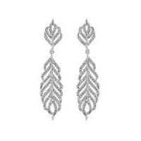 Jon Richard feather drop earring