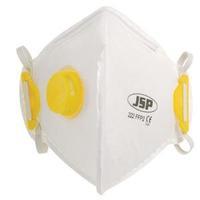 JSP FFP2 Fold Flat Disposable Vertical Valved Face Mask Pack of 10