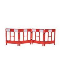 JSP 4-Gated Workgate System Red Panels Reflective Top KBC023-000-600