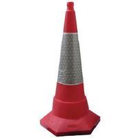 jsp red weighted traffic cone with reflective sleeve 1000mm