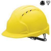 JSP EVO2 Vented Safety Helmet with Slip Ratchet Yellow AJF030-000-200