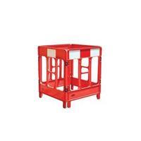 JSP 4-Gated Workgate System Red Panels Reflective (Top)