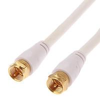 JSJ 3M 9.84FT Coaxial F-Type Male to Male CCTV Cable - White