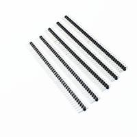 Jtron 2.54mm 40-Pin Single Row Seat / Single-row Female Header - Black (5 PCS)