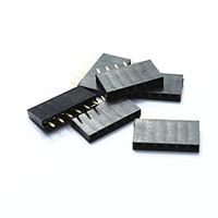 jtron 254mm pitch single row pin header 40 pin black 6pcs