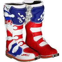 JT Racing Podium MX Boot - White-Red-Blue 2017