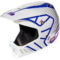 JT Racing Evo Helmet - White-Blue