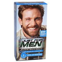 just for men gel for moustache beard sideburns light medium brown
