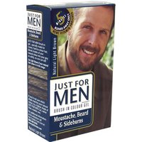 just for men gel for moustache beard sideburns light brown