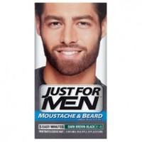 just for men brush in colour gel moustache beard natural dark brown bl ...