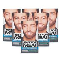 Just For Men Brush-In Facial Hair Colour Dark Brown/Black - 6 Pack