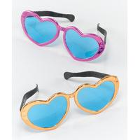 Jumbo Metallic Heart Sunglasses