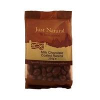 Just Natural Milk Chocolate Raisins 250g (1 x 250g)