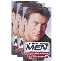 just for men shampoo in hair colorant medium brown triple pack