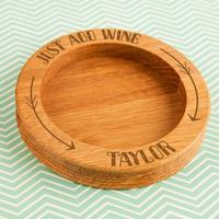 Just Add Wine Engraved Bottle Coaster