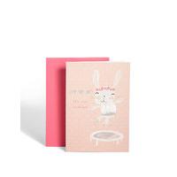 Jumping Rabbit Birthday Card