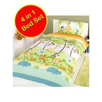 jungle boogie 4 in 1 junior bedding bundle duvet pillow covers