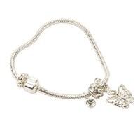 Juliana Wings of Love Charm Bracelet & Butterfly