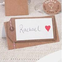 Just My Type Kraft Place Cards - 50 Pack