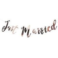 Just Married Rose Gold Bunting