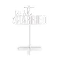 Just Married Acrylic Sign - White