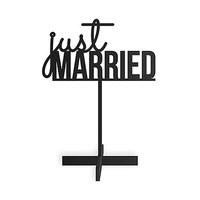 Just Married Acrylic Sign - Black