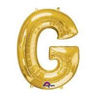 Jumbo Gold Letter G Helium Foil Balloon